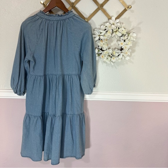 Carly Jean Los Angeles Tauryn Tiered Denim Dress - Picture 5 of 6